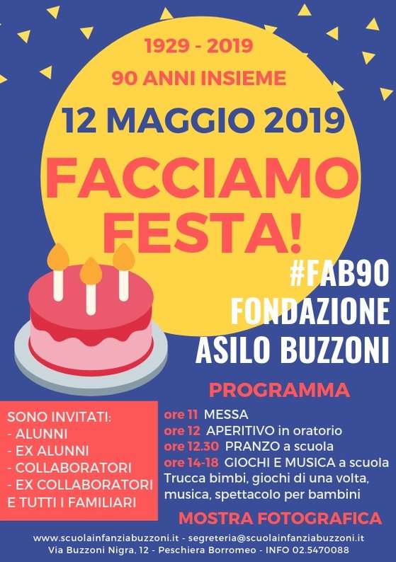 12 Maggio: facciamo festa! 1 12 Maggio: facciamo festa! - Scuola Materna Peschiera Borromeo